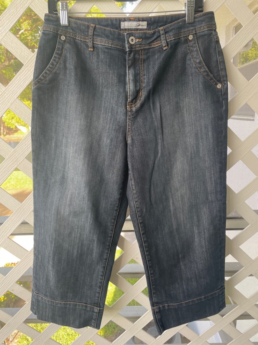 Chico’s Platinum ’Sara Beth’ Wide Leg Cropped Jeans